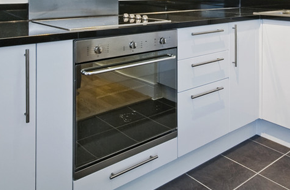 integrated oven in a kitchen 